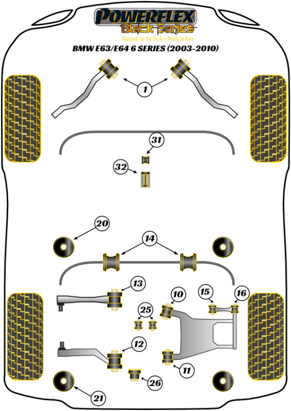 E63/E64 (2003 - 2010) - Race diagram