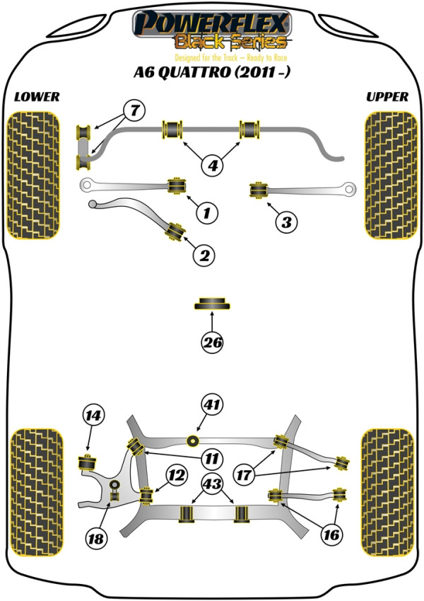 A6 Quattro (2011 - 2018) - Race diagram