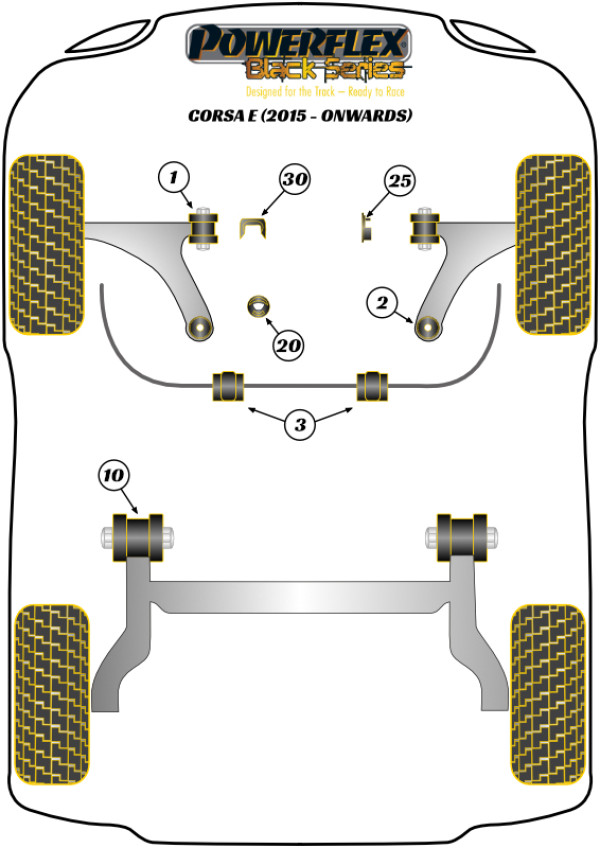 Corsa E inc VXR/OPC (2014 - 2019) - Race diagram