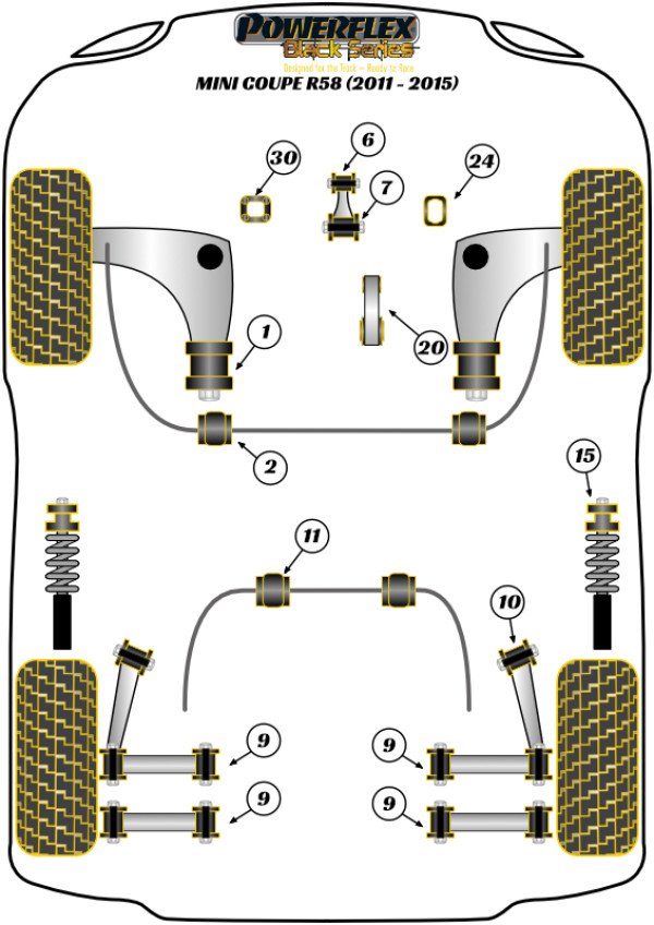 R58 Coupe (2011 - 2015) - Race diagram