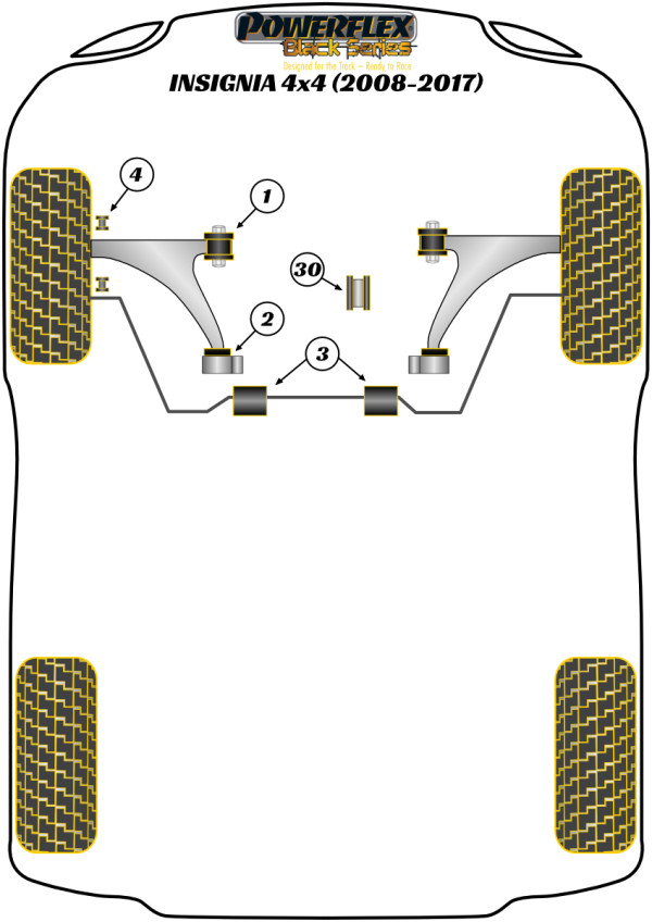 Insignia 4x4 inc VXR (2008 - 2017) - Race diagram