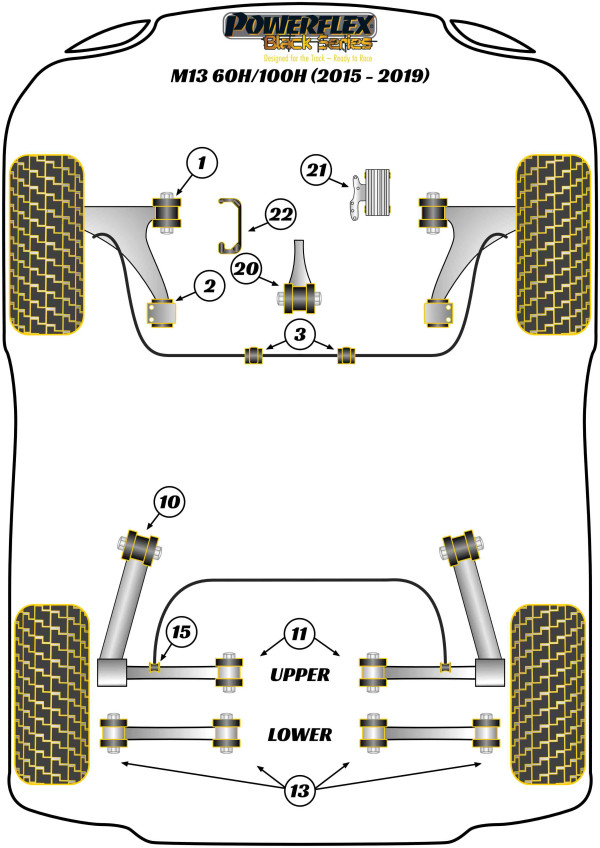 M13 60H/100H (2015 - 2019) - Race diagram