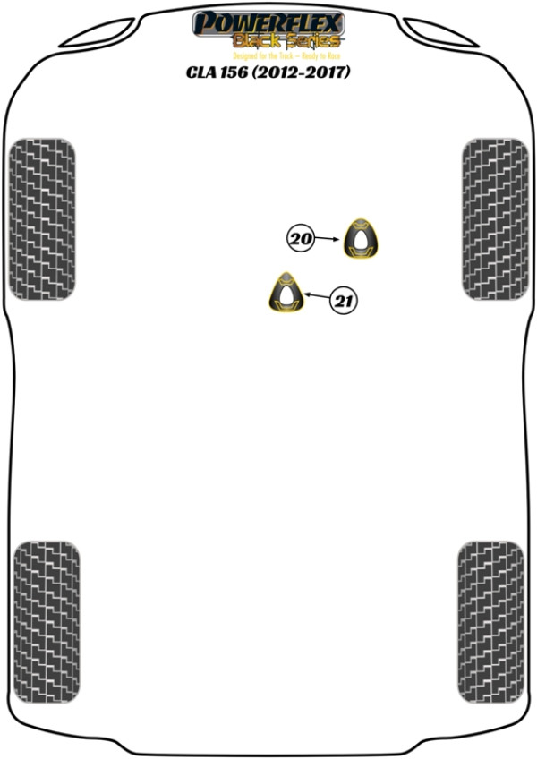 CLA Class W117 & W156 (2012-2016) - Race diagram