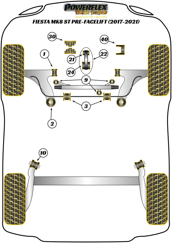 Fiesta MK8 ST 200 (2017 - ON) - Race diagram