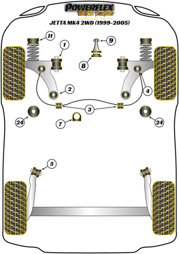 Jetta Mk4 A4 2wd (1999-2005) - Race diagram