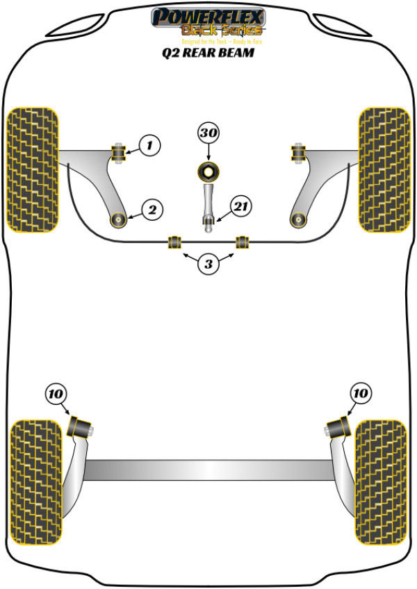Q2 2WD REAR BEAM - Race diagram