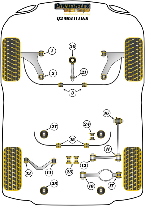 Q2 4WD Quattro MULTI LINK - Race diagram