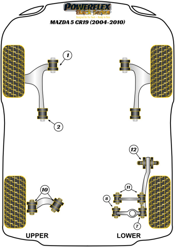 Mazda 5 CR19 (2004 - 2010) - Race diagram