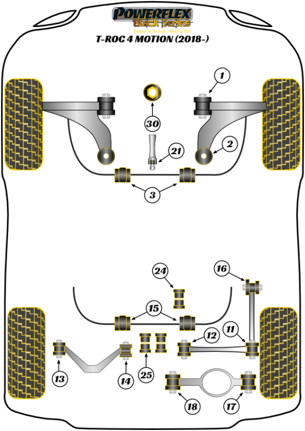 T-ROC 4-MOTION INC R (2018 ON) - Race diagram