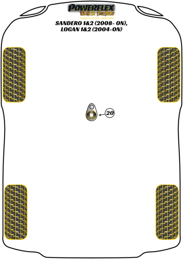 Sandero I & II inc Stepway (2008 - ON) - Race diagram