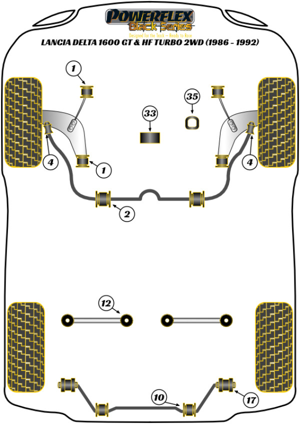 Delta 1600 GT & HF Turbo 2WD (1986-1992) - Race diagram