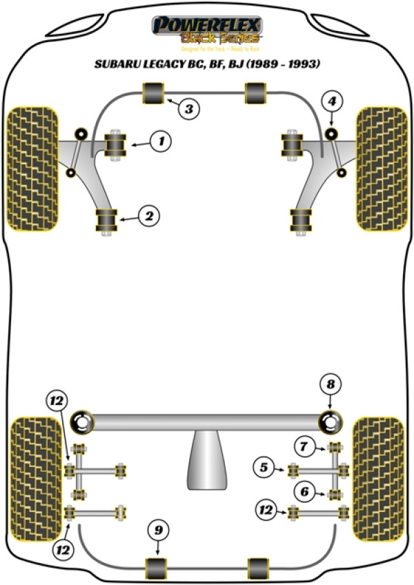 Legacy BC, BF, BJ (1989 - 1993) - Race diagram