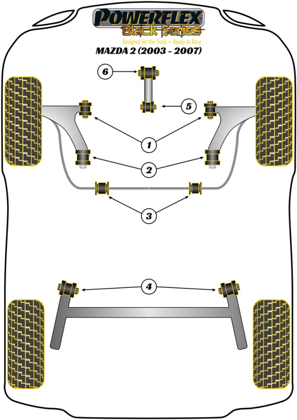 Mazda 2 (2003 - 2007) - Race diagram
