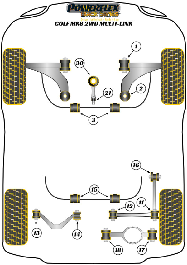 Golf Mk8 2WD Multi-Link (2020-) - Race diagram