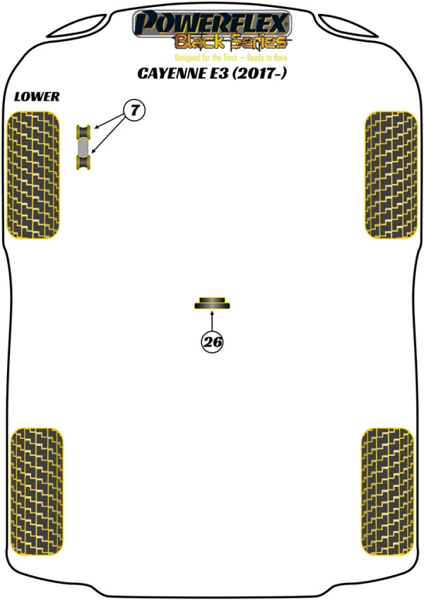 Cayenne E3 9Y (2018 on) - Race diagram