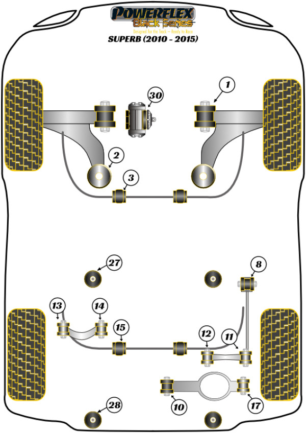 Superb B6 3T (2010 - 2015) - Race diagram