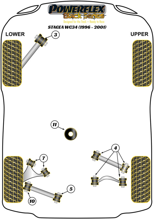 Stagea WC34 (1996 - 2001) - Race diagram