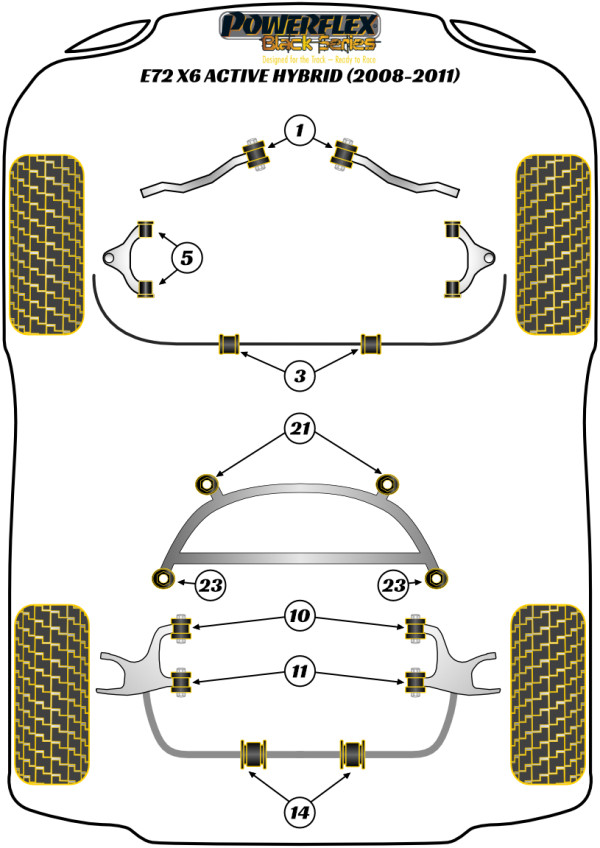 X6 E72 ACTIVEHYBRID (2008 - 2011) - Race diagram