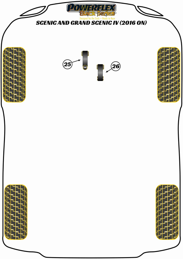 Scenic and Grand Scenic IV (2016 on) - Race diagram