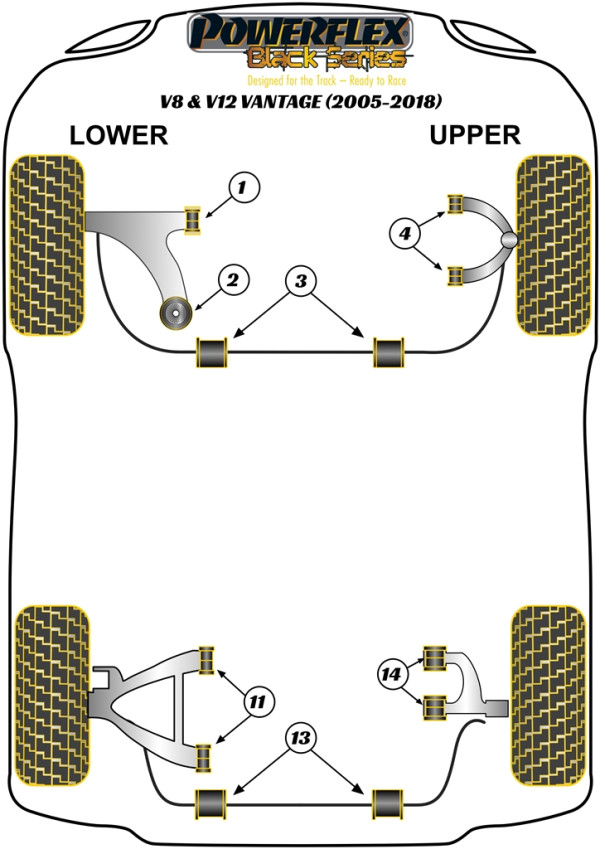 V8 & V12 Vantage (2005-2018) - Race diagram