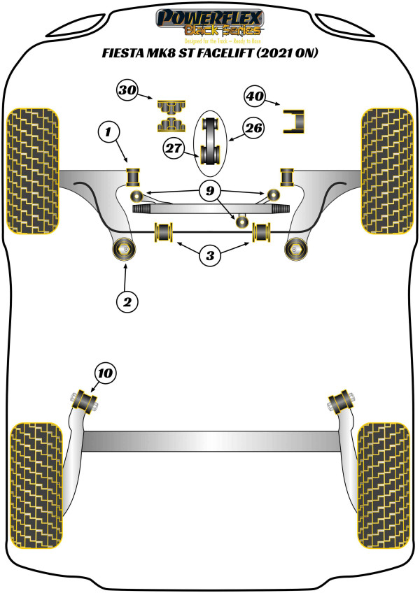 FIESTA MK8.5 ST 200 FACELIFT (2021 ON) - Race diagram