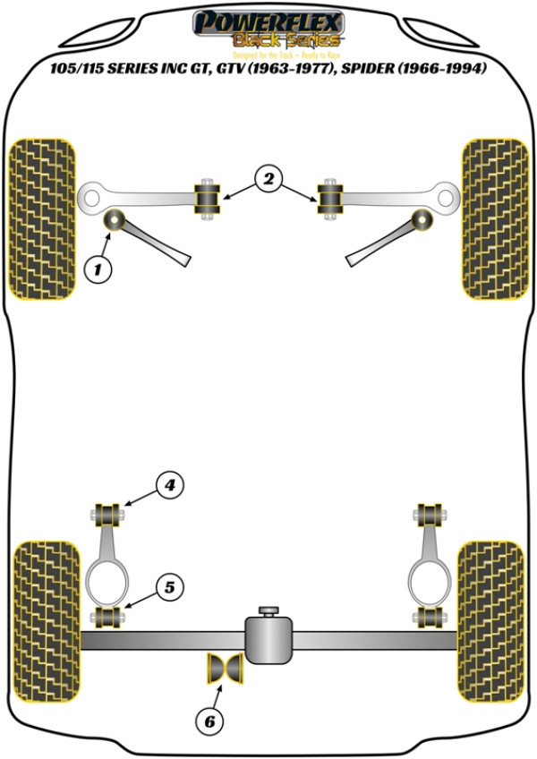 105/115 GUILIA, GT, GTA, GTV (1963-1977) - Race diagram