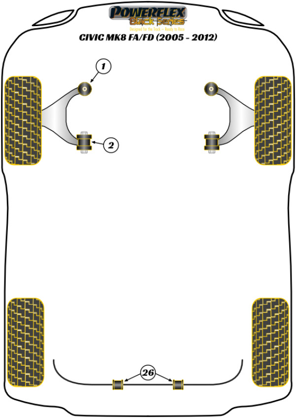 CIVIC MK8 FA/FD SEDAN (2005 - 2012) - Race diagram