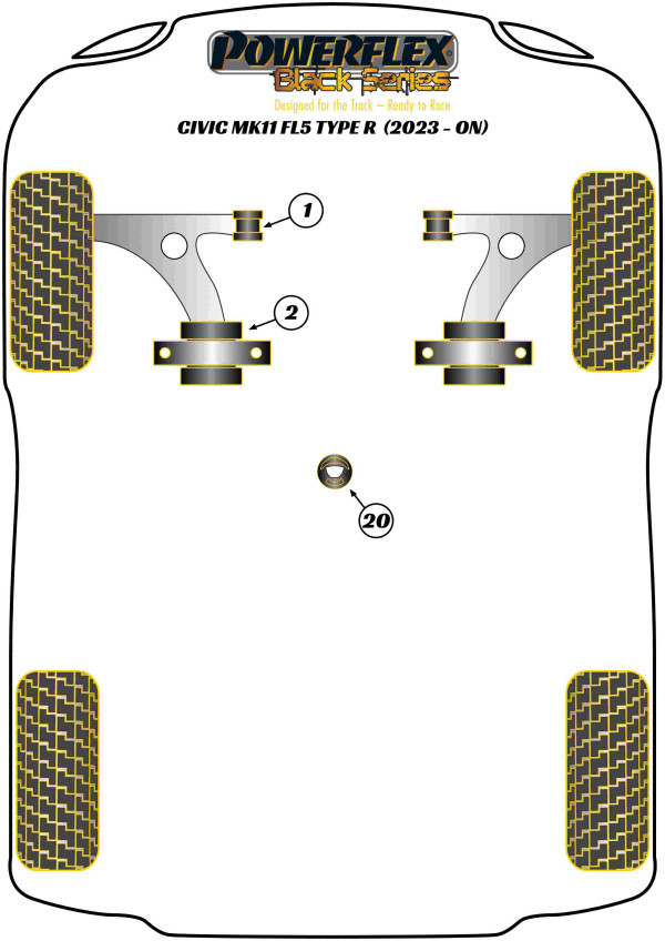CIVIC MK11 FL5 TYPE-R (2023 ON) - Race diagram