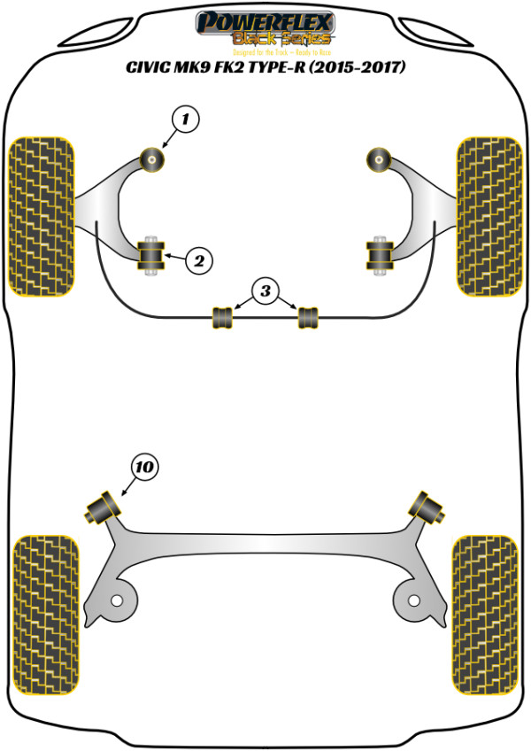 CIVIC MK9 FK2 TYPE-R (2015 - 2017) - Race diagram