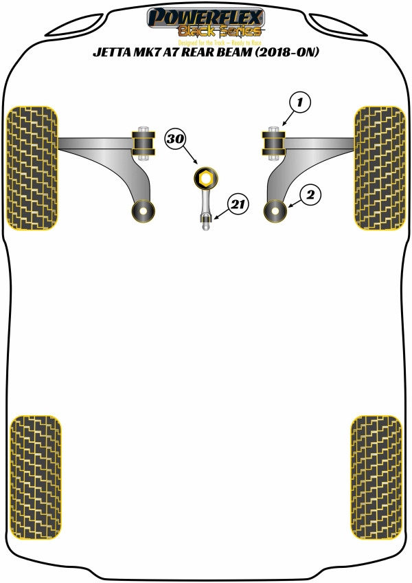 Jetta MK7 A7 Rear Beam (2018-ON) - Race diagram