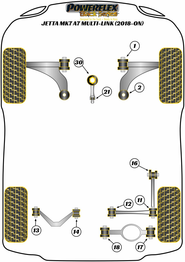 Jetta MK7 A7 Multi-Link (2018-ON) - Race diagram