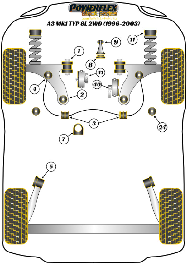 A3 Mk1 Typ 8L 2WD (1996-2003) - Race diagram