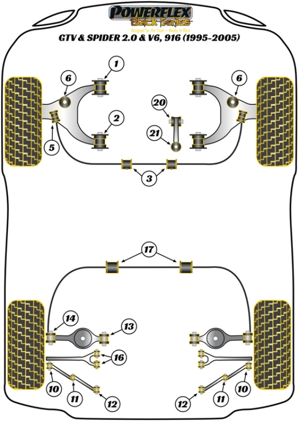 GTV & Spider 916 2.0 & V6 (1995-2005) - Race diagram