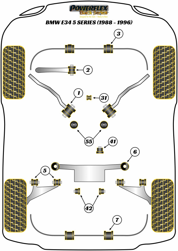 E34 (1988 - 1996) - Race diagram