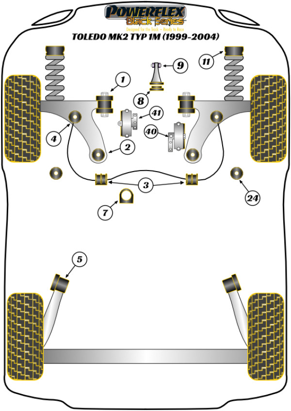 Toledo Mk2 Typ 1M (1999 - 2004) - Race diagram