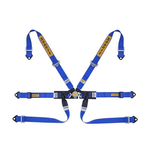 Sabelt 6 punkt sele 2"/2"/2". Selejustering i aluminium. Pull-Up model. FIA8853-2016 godkendt. 3 farve muligheder