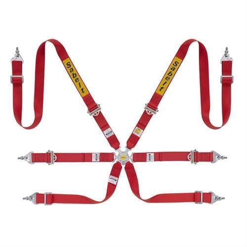 Sabelt 6 punkt sele 2"/2"/2". Selejustering i aluminium. Pull-Up model. FIA8853-2016 godkendt. 3 farve muligheder
