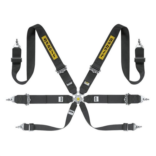 Sabelt 6 punkt sele 3"/3"/2". Selejustering i aluminium. Pull-Up model. FIA8853-2016 godkendt. 3 farve muligheder