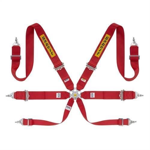 Sabelt 6 punkt sele 3"/3"/2". Selejustering i aluminium. Pull-Up model. FIA8853-2016 godkendt. 3 farve muligheder