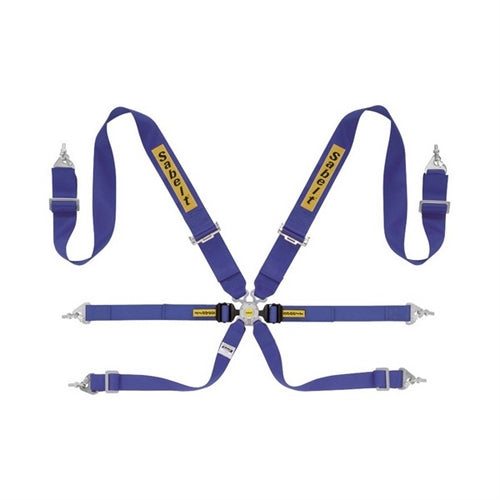 Sabelt 6 punkt sele 3"/2"/2". Selejustering i stål. Pull-Down model. FIA8853-2016 godkendt. 3 farve muligheder