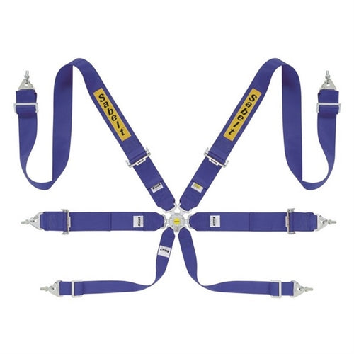 Sabelt 6 punkt sele 3"/3"/2". Selejustering i stål. Pull-Up model. FIA8853-2016 godkendt. 3 farve muligheder