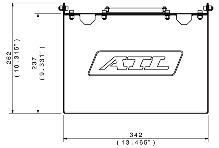 ATL kasse til Saver 20 liters benzintank. Aluminium