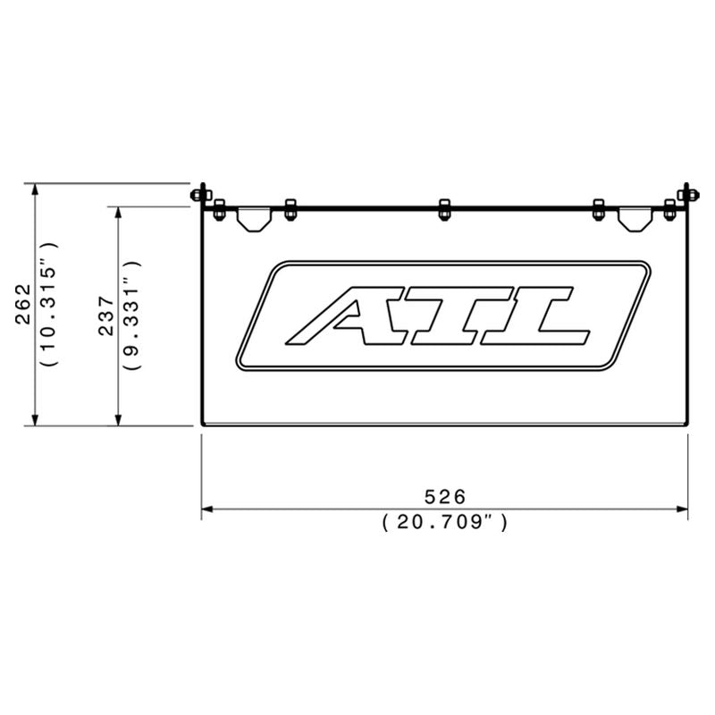 ATL kasse til Saver 30 liters benzintank. Aluminium