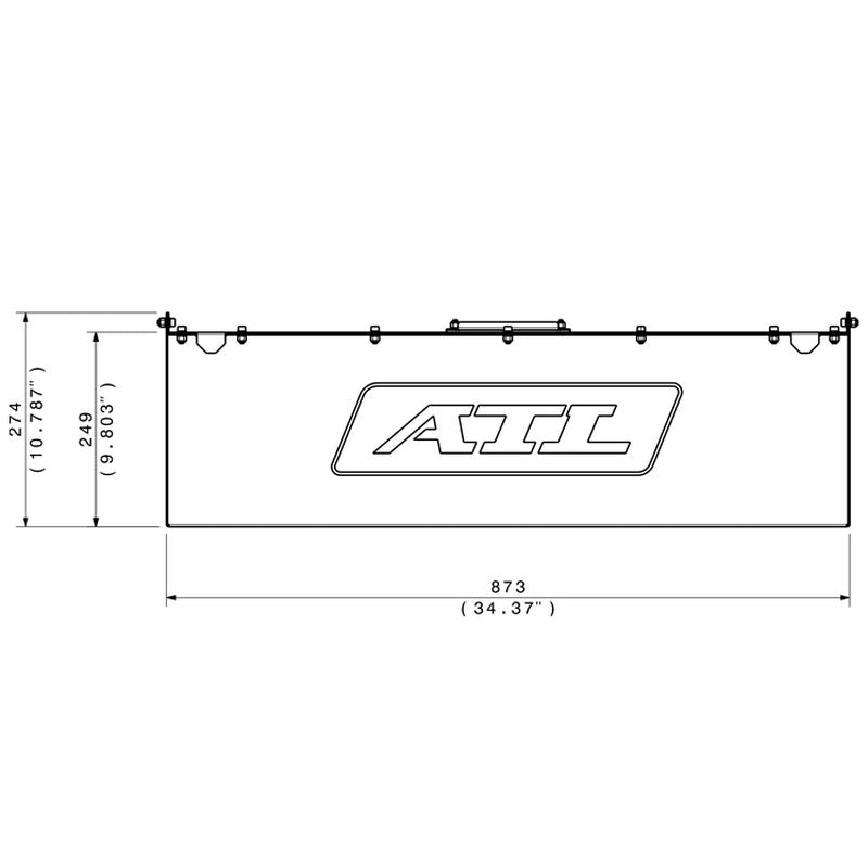 ATL kasse til Saver 80 liters benzintank. Aluminium