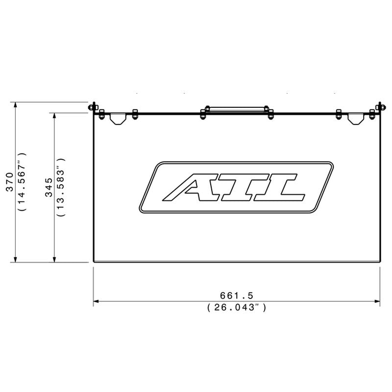 ATL kasse til Saver 120 liters benzintank. Aluminium