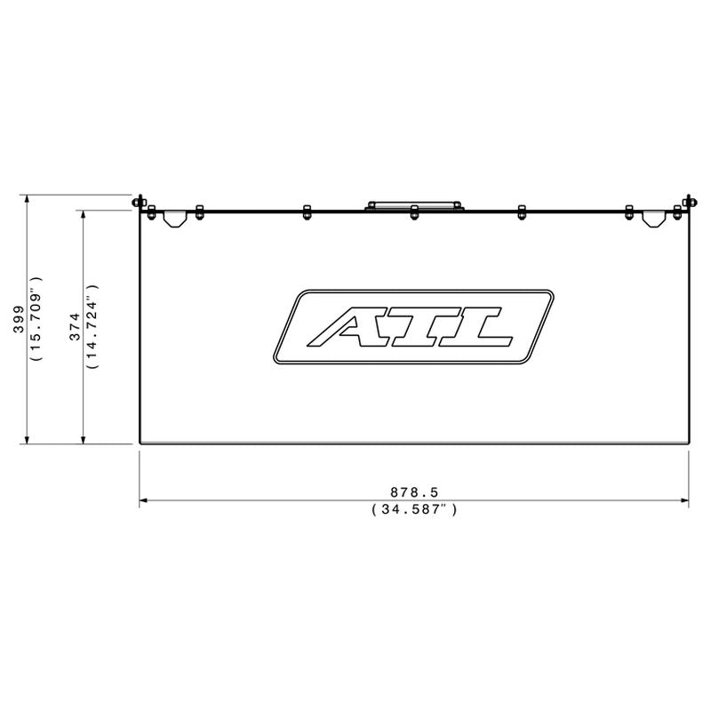 ATL kasse til Saver 120 liters benzintank. Aluminium