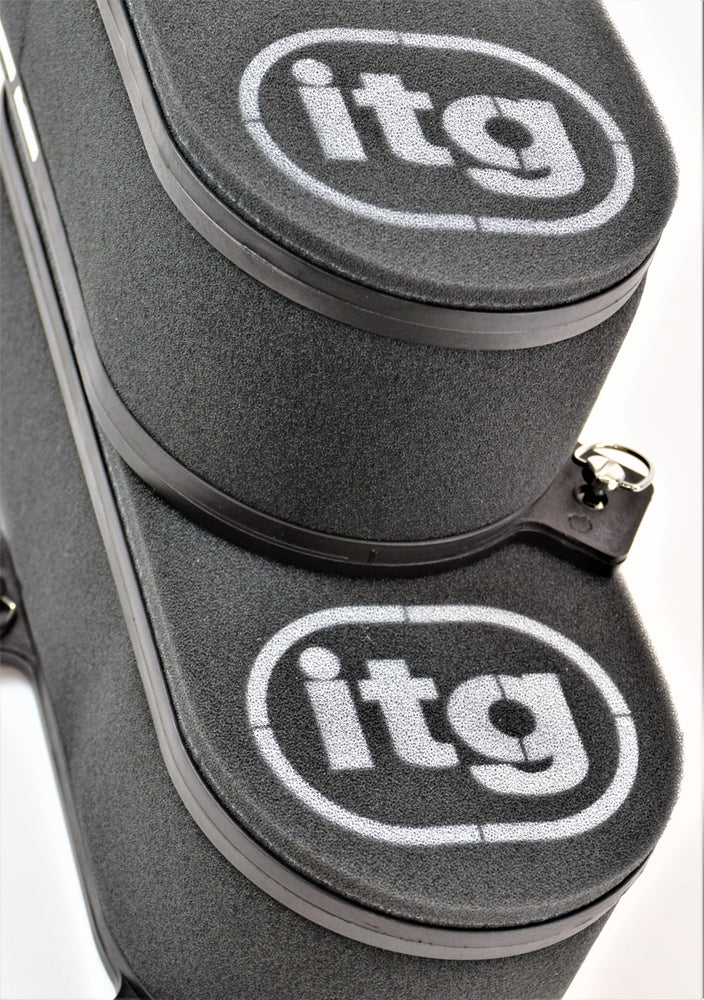 ITG JC90 megaflow filter til Porche 911 med Weber karburator (A=80, B=142, C=379 og D=105). Kun 1 filter.