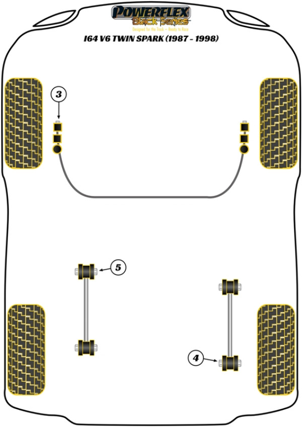 164 V6 & Twin Spark (1987 -1998) - Race diagram