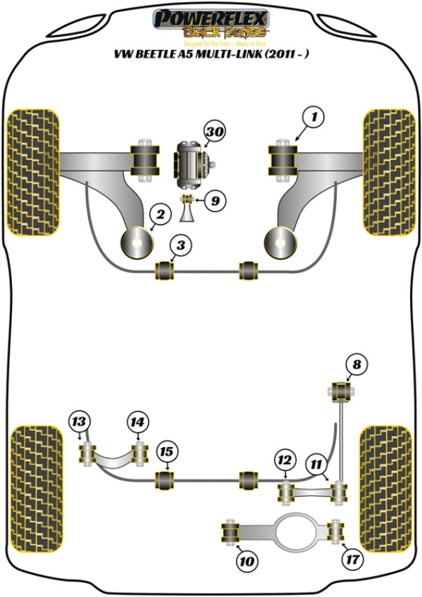 Beetle A5 Multi-Link (2011 - 2019) - Race diagram