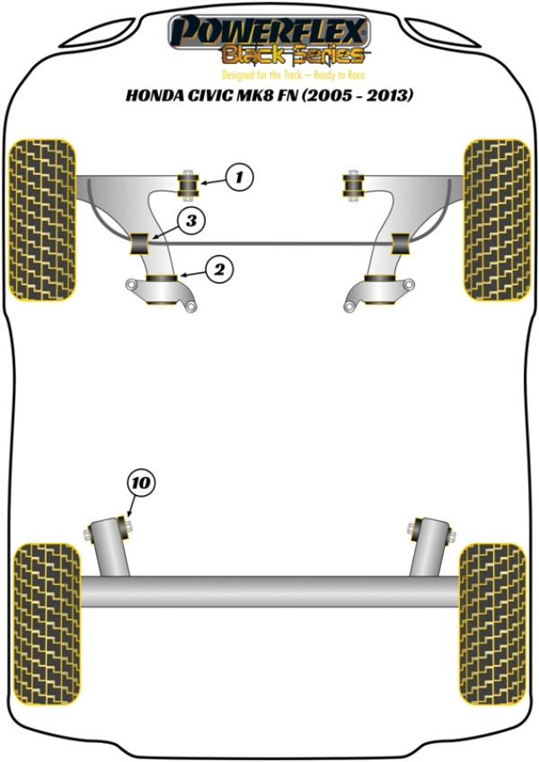 Civic Mk8 FK/FN inc. Type-R (2005 - 2012) - Race diagram